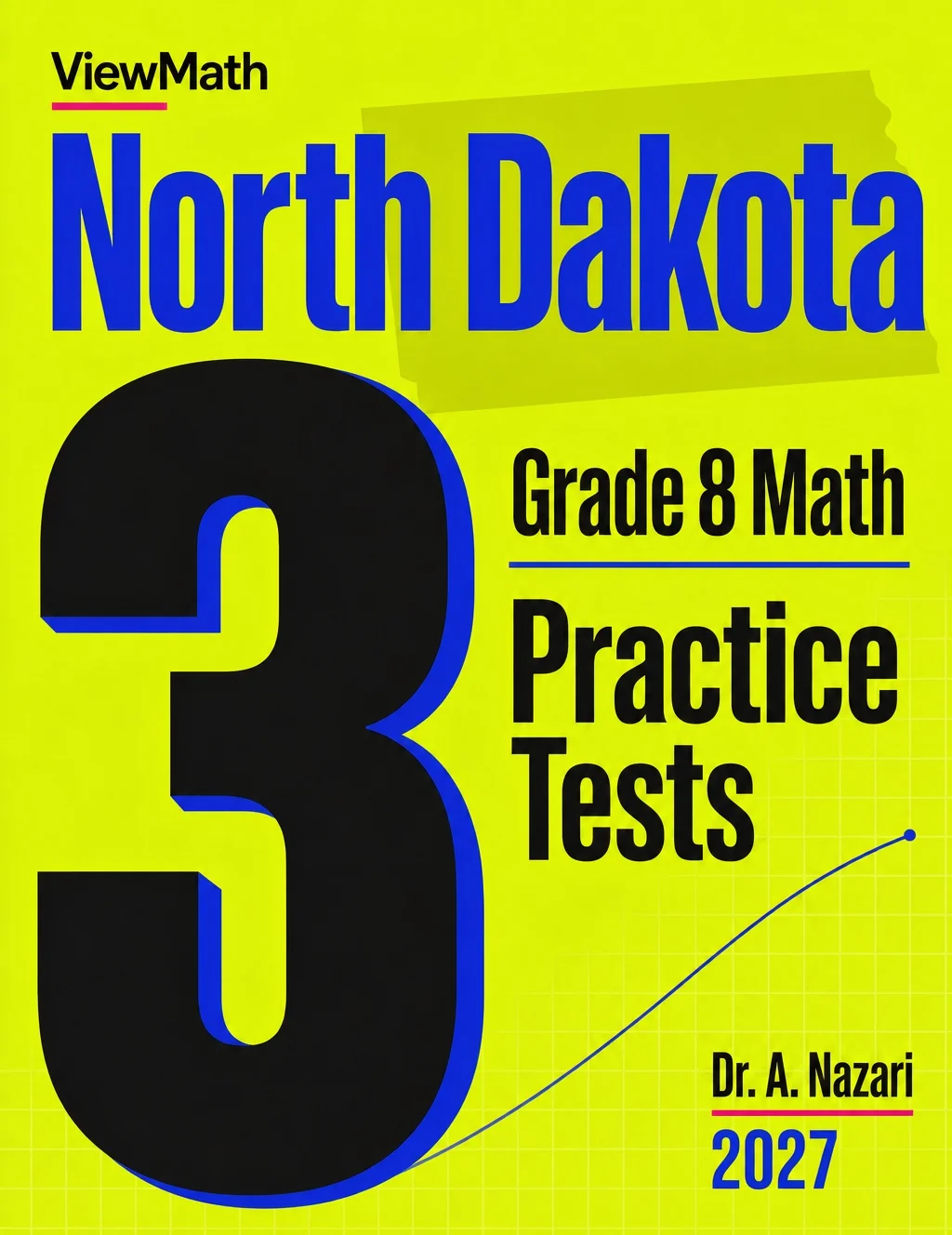 North Dakota NDSA Grade 8 Math Practice Tests Bundle: 25 Full-Length Tests