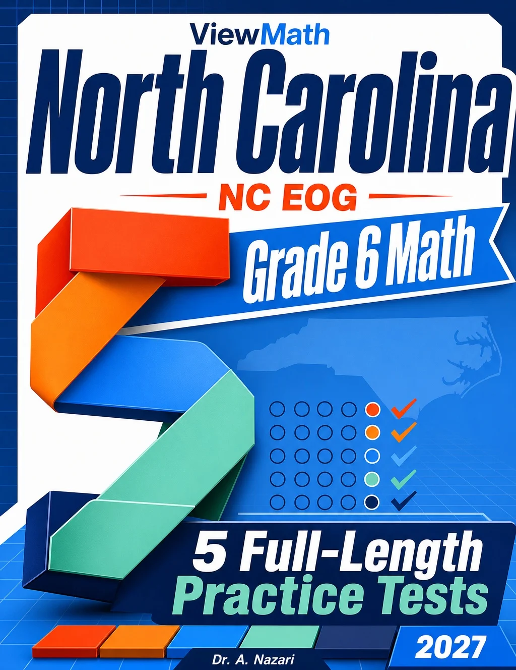 5 Full-Length North Carolina NC EOG Grade 6 Math Practice Tests