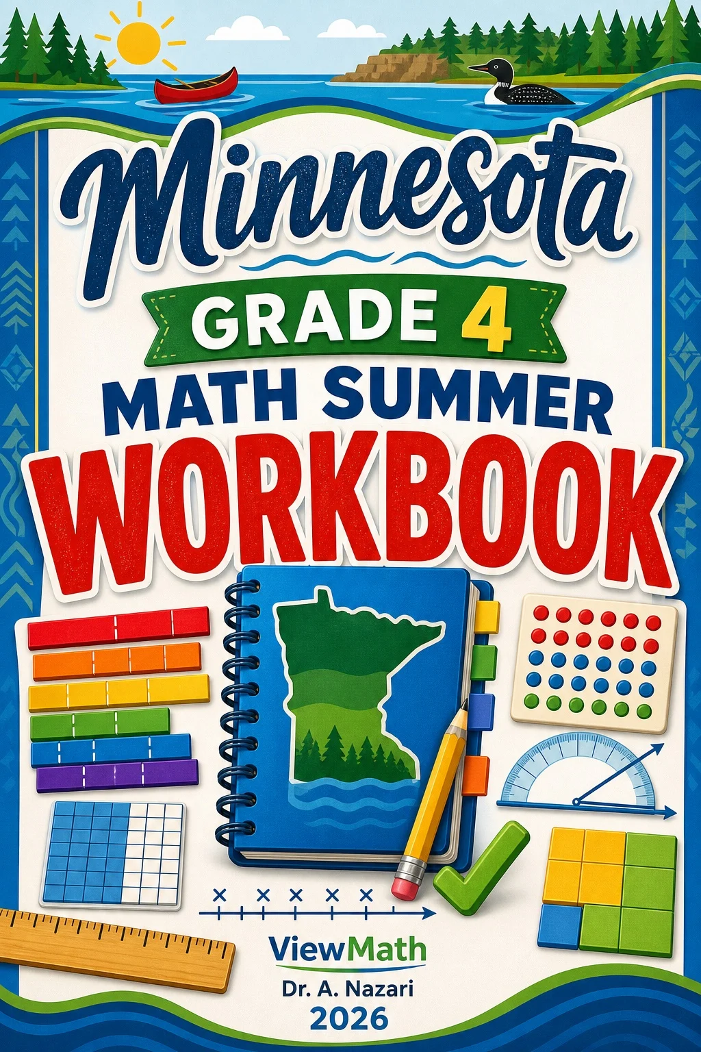 Minnesota MCA Grade 4 Math Summer Review Workbook
