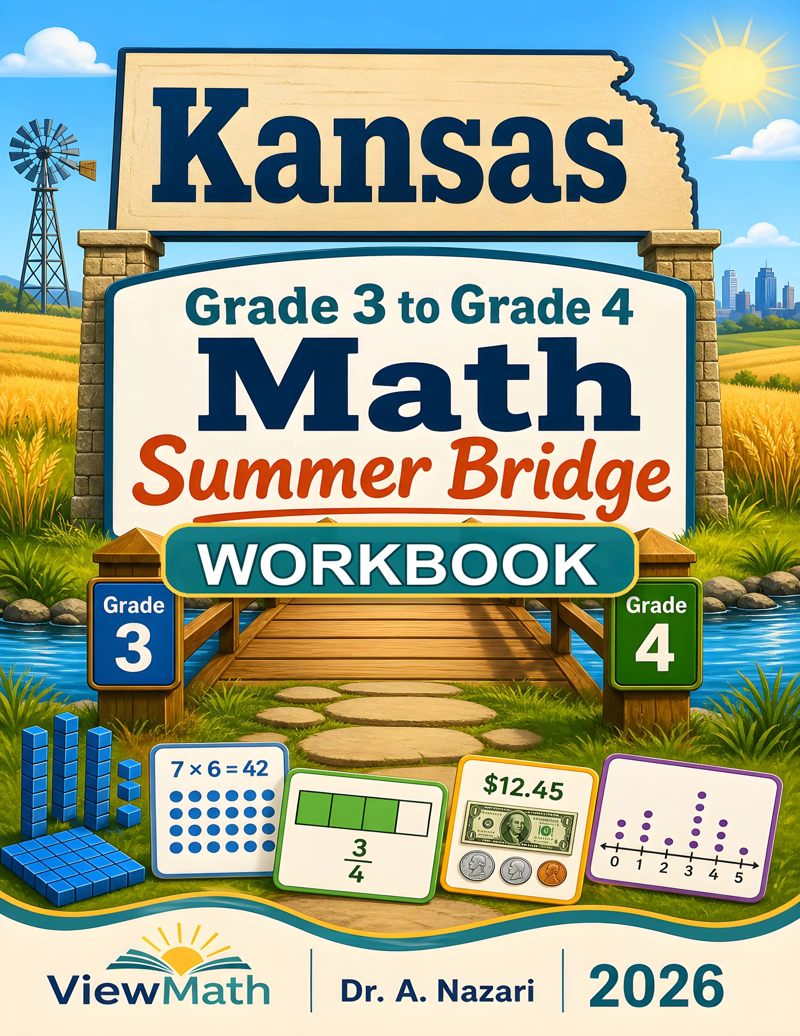 Kansas KAP Grade 3 Math Summer Bridge Workbook