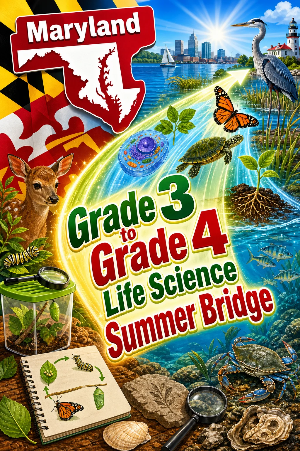 Maryland Grade 3 to Grade 4 Life Science Summer Bridge