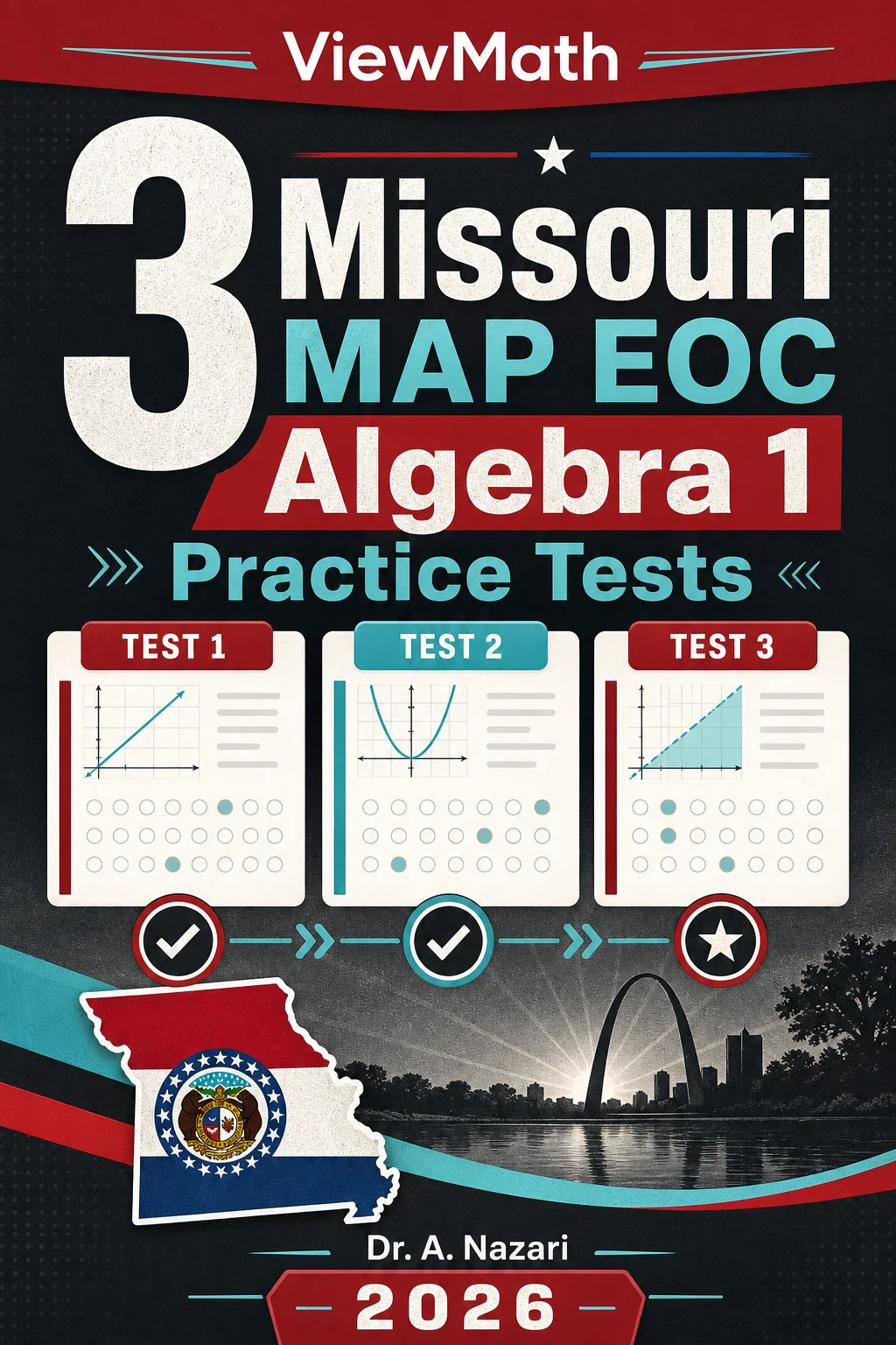 3 Missouri MAP EOC Algebra 1 Math Practice Tests