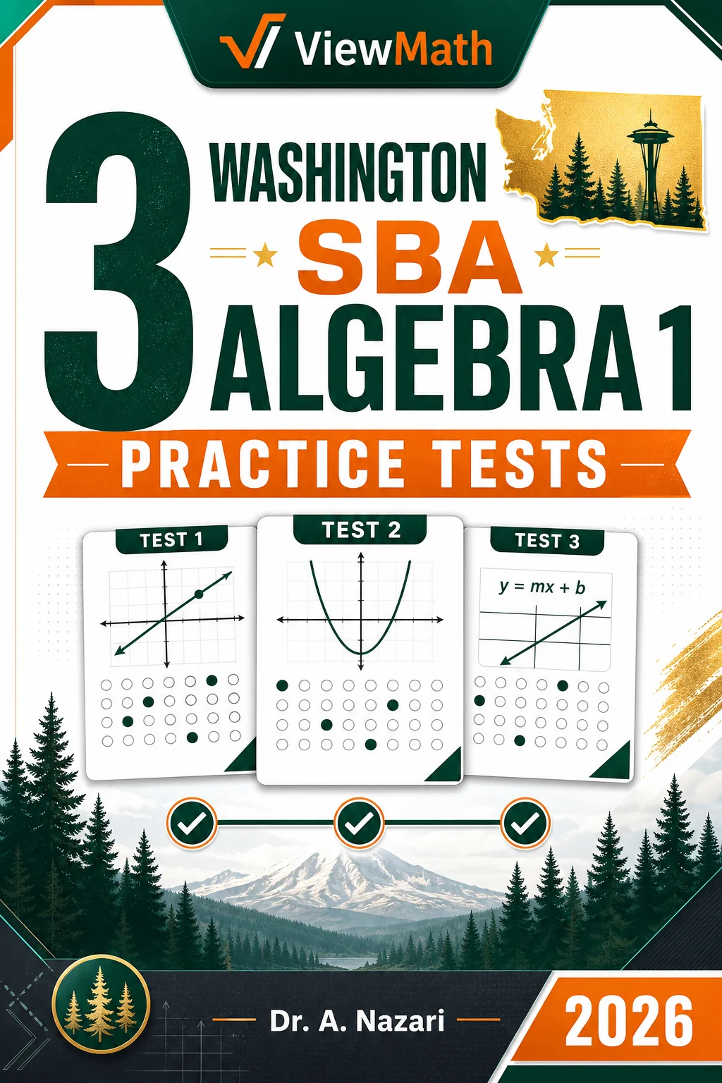 3 Washington SBA Algebra 1 Math Practice Tests