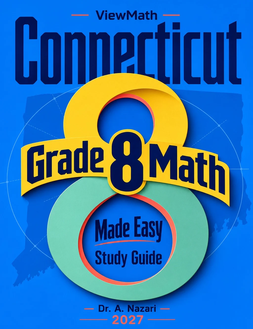 Connecticut SBAC Grade 8 Math Learn & Test Bundle: 3 Guides, Workbook & 25 Tests